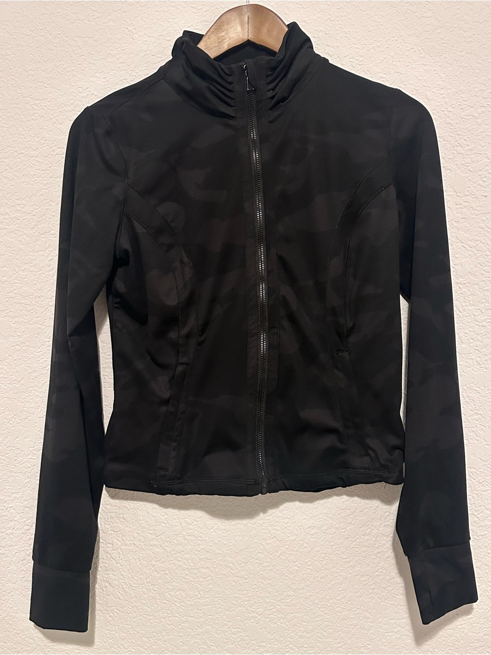 90 Degree By Reflex Women's Black Camo Zip Utility Jacket